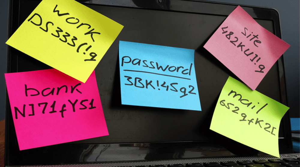 password manager sticky notes